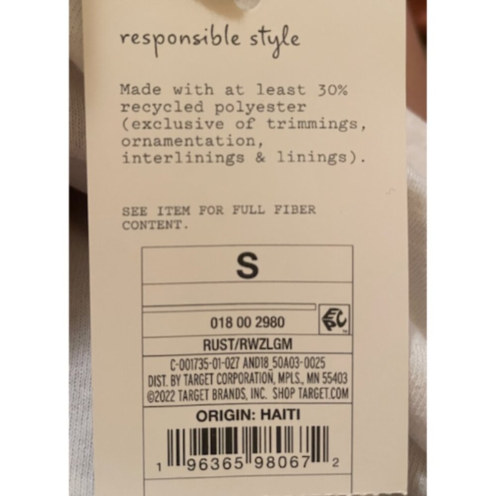 Target A New Day Slim Fit Tank Top Small Women's S Rust U-Neck NWT - Picture 10 of 10
